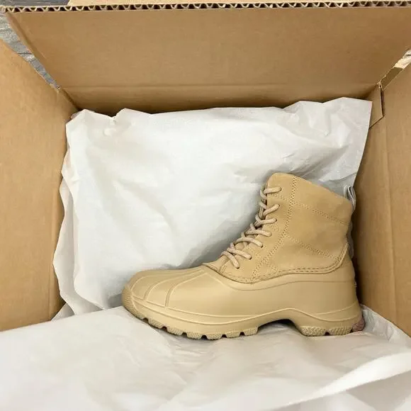 NWOB Sperry Duck Float Ankle Lace Rain Boots Tan 7 Waterproof - Picture 9 of 10